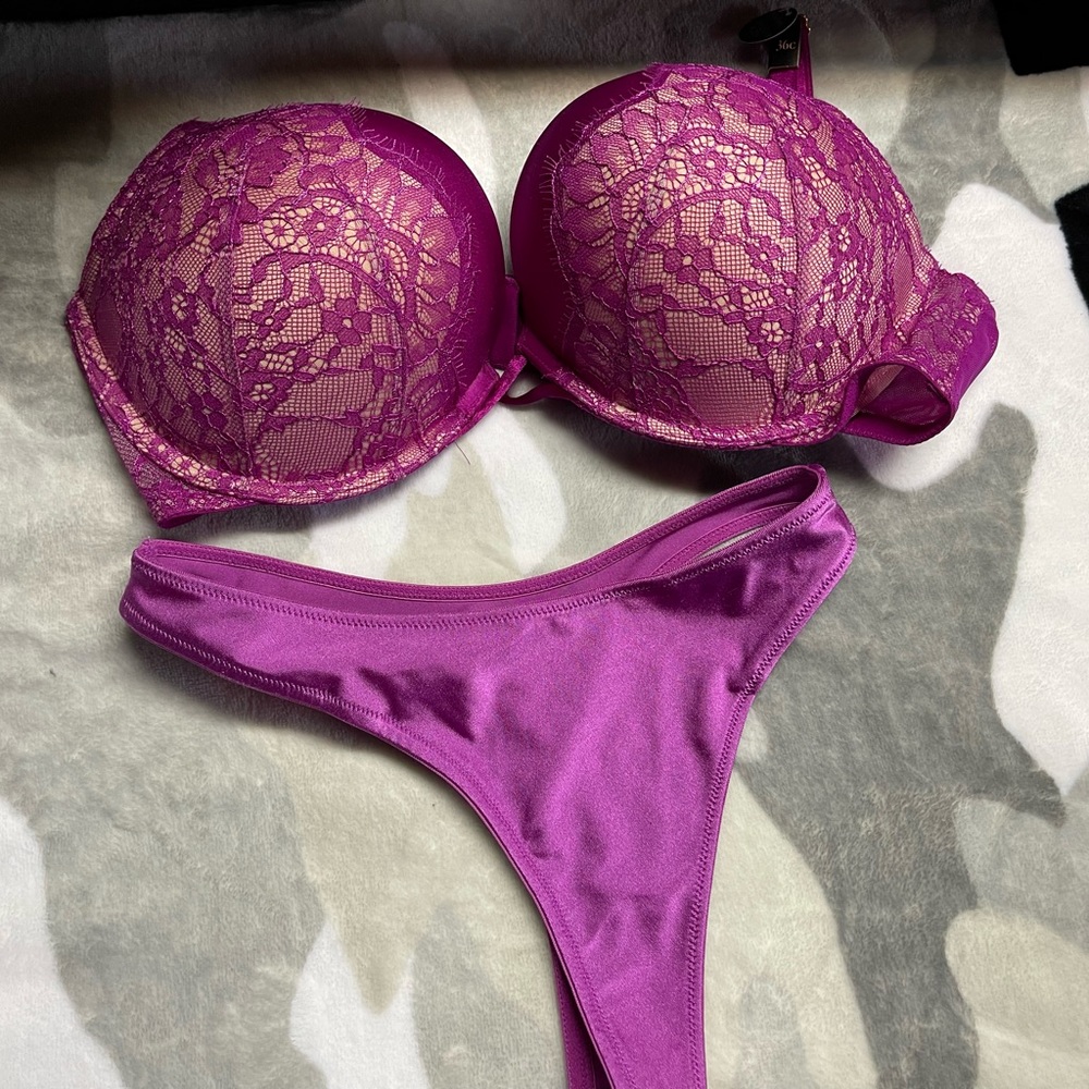 Victoria’s Secret bombshell bra and thong set.  36C Small